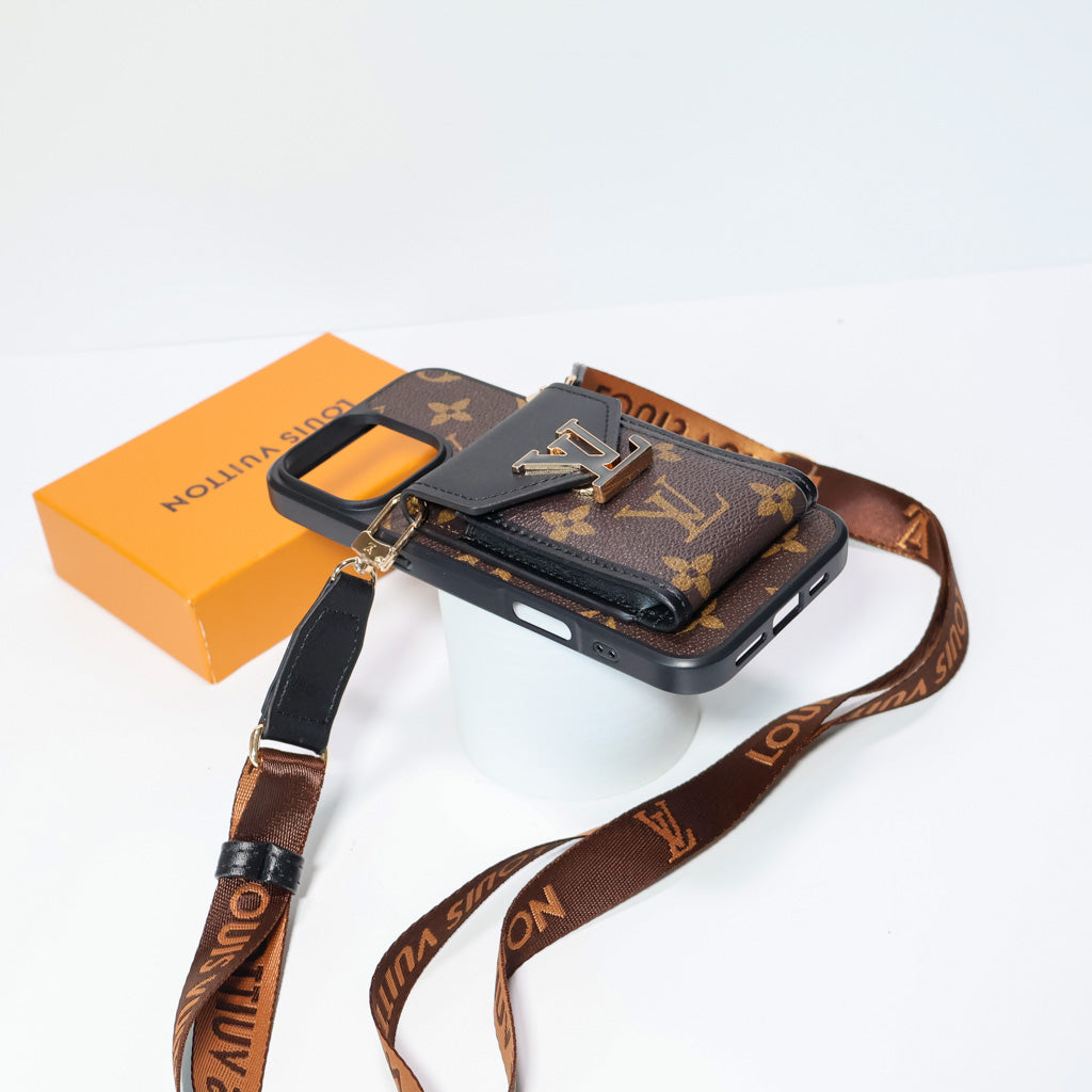 iPhone LV Case Wallet For 12-16 / Pro / Pro Max / Plus / – Crossbody