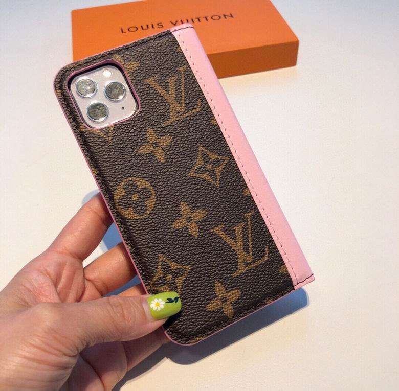 LV iPhone 14 Wallet Case Pink Edge For I Pro Max Plus for 11
