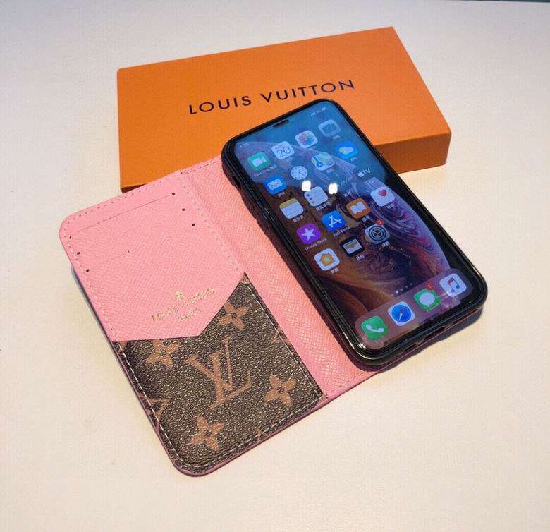 LV iPhone 14 Wallet Case Pink Edge For I Pro Max Plus for 11-pro