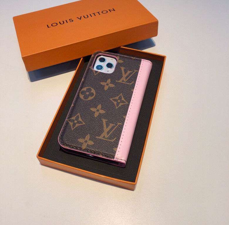 LV iPhone 14 Wallet Case Pink Edge For I Pro Max Plus for 11-pro