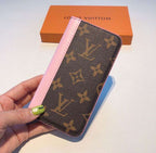 LV iPhone 14 Wallet Case Pink Edge For I Pro Max Plus for 11-pro