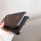 Louis Vuitton iPhone 15 16 Pro Case / Pro Max / Plus / Accent Patched Leather for 15-plus