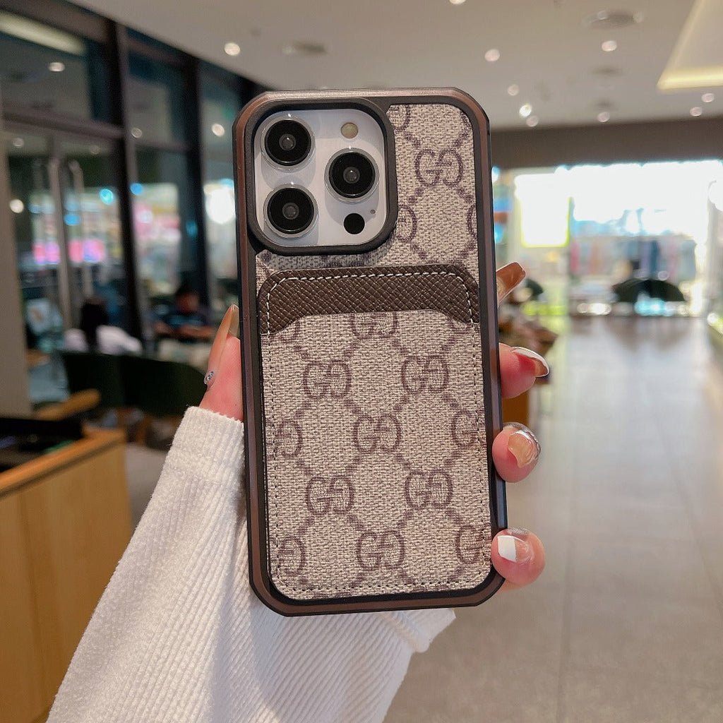 Luxury Phone Case Card Holder iPhone 16 Pro Max Series
