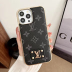 Fashion iPhone Case 16 15 14 13 12 11 Pro Max Plus Leather Design Electroplated