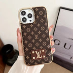 Fashion iPhone Case 16 15 14 13 12 11 Pro Max Plus Leather Design Electroplated