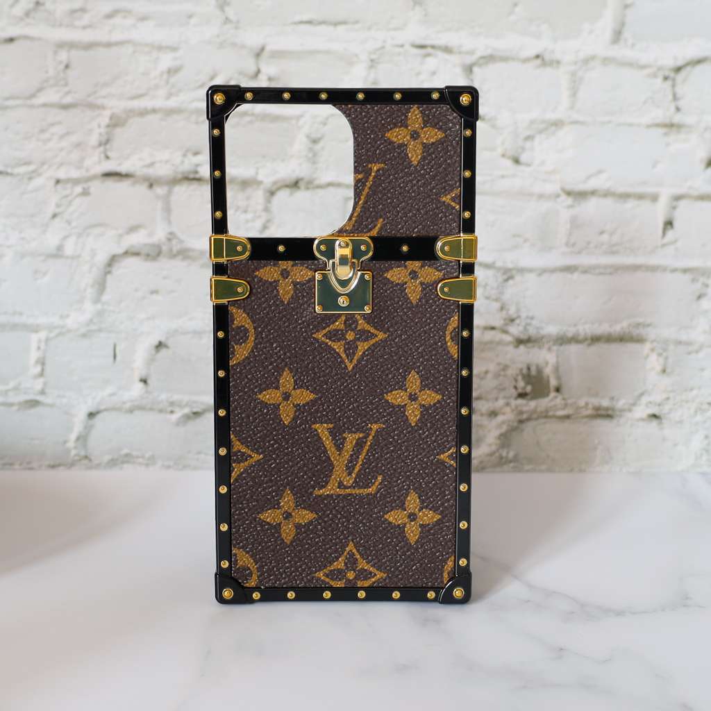 Reverse Monogram Eye Trunk iPhone Case For 11 12 13 14 15 Pro Max Plus Series for 11-pro