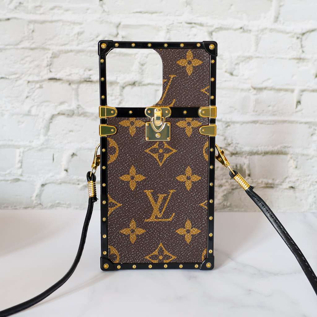 Reverse Monogram Eye Trunk iPhone Case For 11 12 13 14 15 Pro Max Plus Series