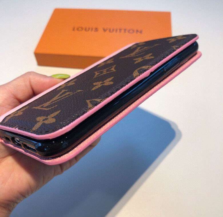 LV iPhone 14 Wallet Case Pink Edge For I Pro Max Plus for 11-pro