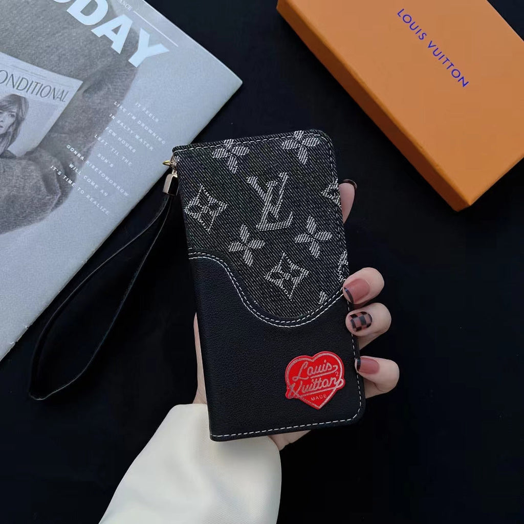 LV Wallet Case iPhone 16 Pro Max Plus 11 12 13 14 15 Series