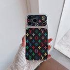 Multicolor Monogram LV-Style Phone Case For iPhone 13-17 / Pro / Pro Max / Plus / Air