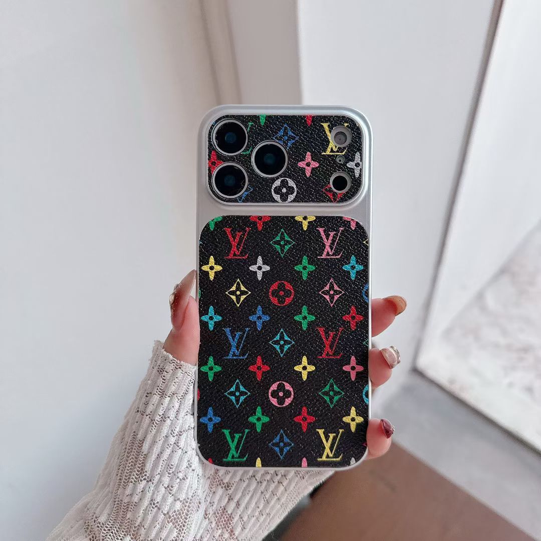 Multicolor Monogram LV-Style Phone Case For iPhone 13-17 / Pro / Pro Max / Plus / Air